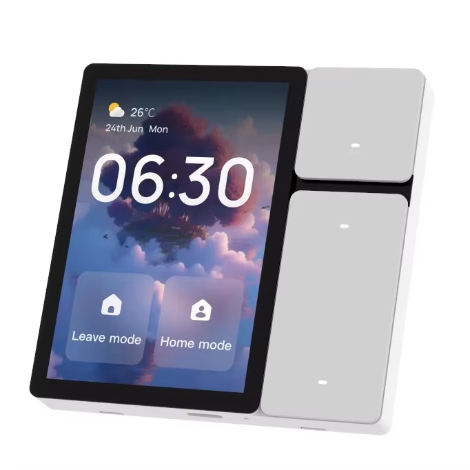 لوحة تحكم ذكية 3.5 بوصة مع 3 دوائر إنارة ووحدة تحكم بالأشعة تحت الحمراء