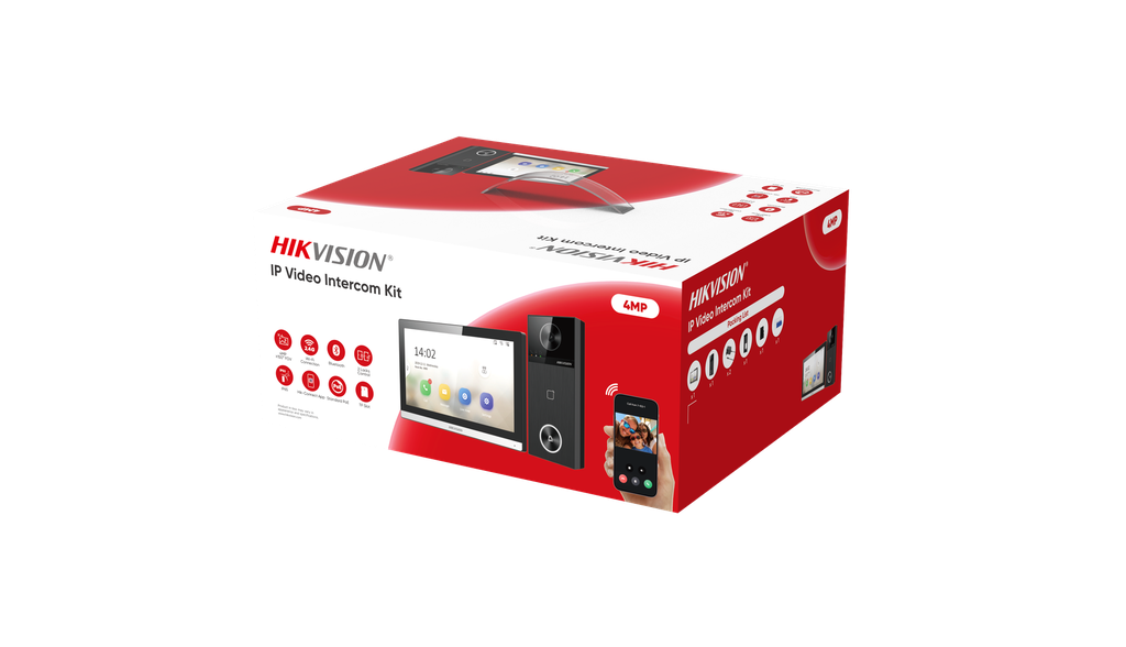 IP Video Intercom Kit 4 MP with 7″ Indoor Monitor and Outdoor Station with Wi-Fi and Multiple Door Unlock Methods