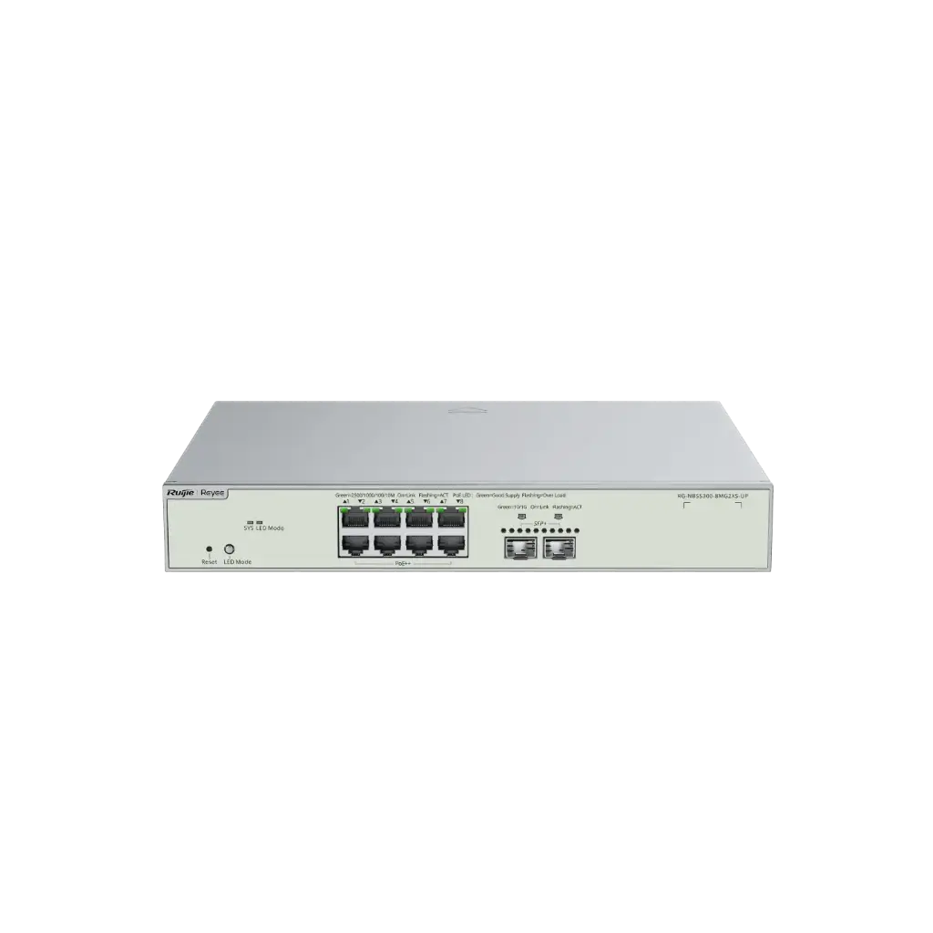 Ruijie Reyee Switch 8-Port Multi-Gigabit PoE L3 Managed