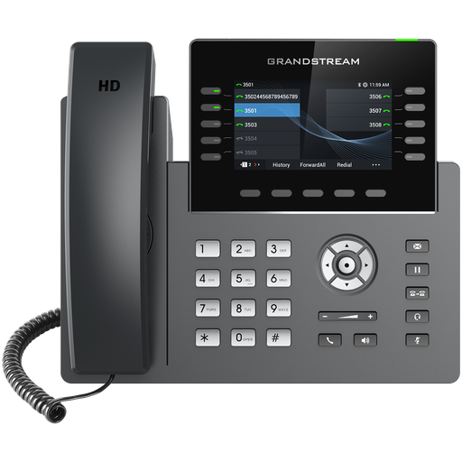 هاتف IP احترافي Grandstream GRP2615 بشاشة ملونة ودعم مفاتيح اختصار متعددة