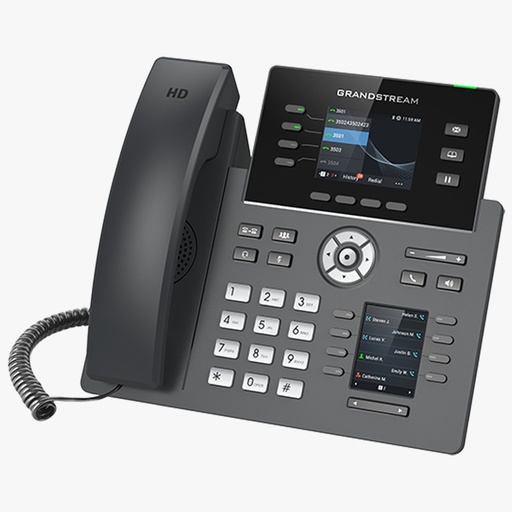 [GRP2614] Grandstream IP Phone supporting 4 lines with dual displays, 20 programmable keys, Wi‑Fi and Bluetooth
