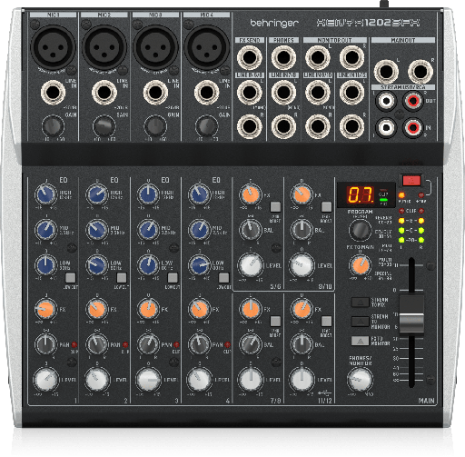 ميكسر أنالوج 12 قناة مع مؤثرات وواجهة USB